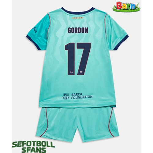 Barcelona Anthony Gordon #17 Tredjeställ Barn 2026-27 Kortärmad (+ Korta byxor)